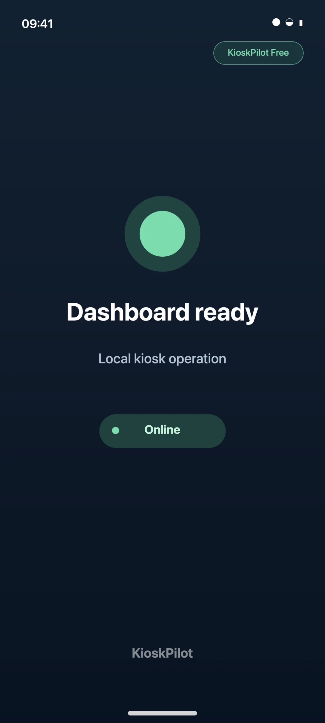 Android tablet with KioskPilot in full-screen kiosk mode