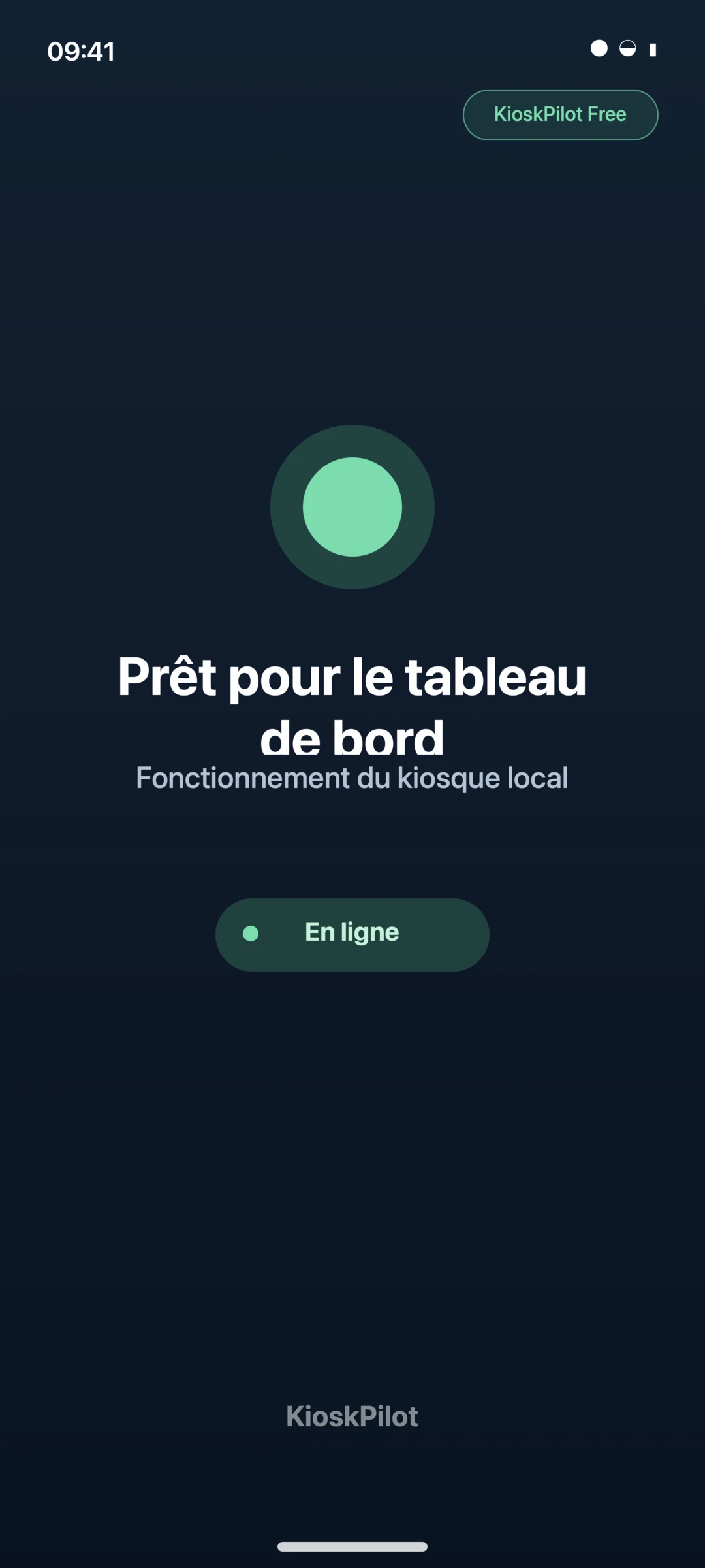 Tablette Android avec KioskPilot en mode kiosque plein écran
