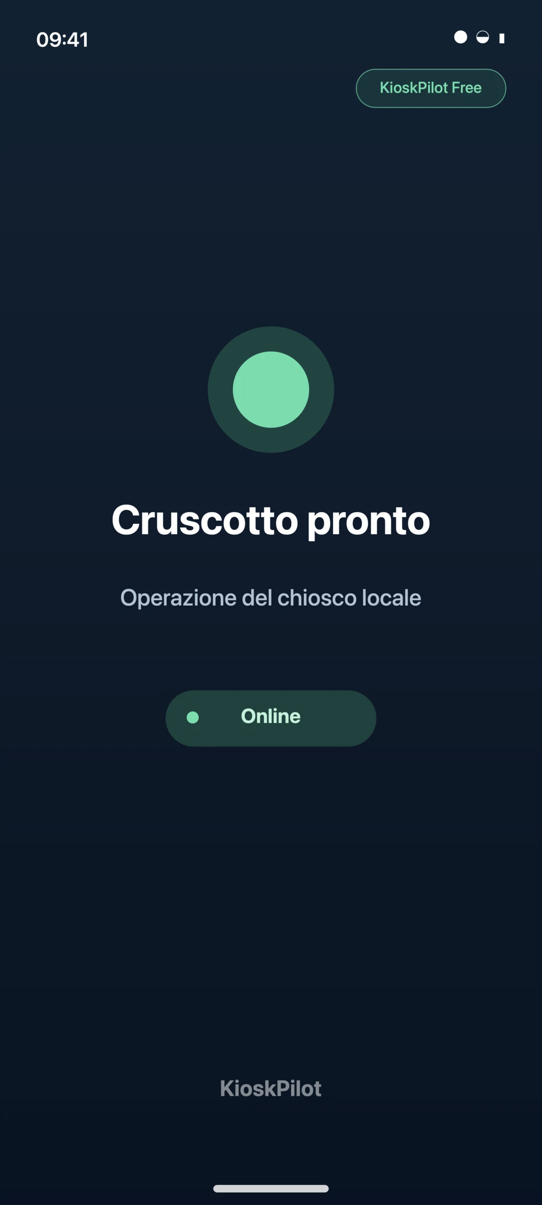 Tablet Android con KioskPilot in modalità kiosk a schermo intero